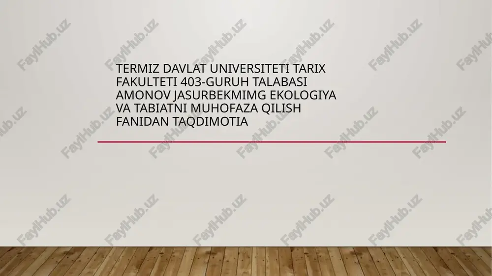 o’zbekiston respublikasining qizil kitobi — PPTX