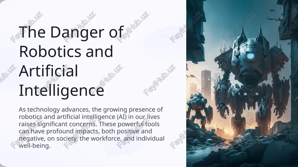 the danger of robotics and artificial intelligence — PPTX