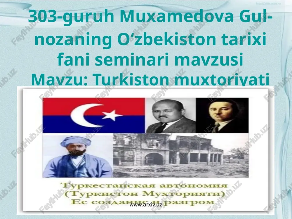 oʻzbekiston tarixi fanida seminar mavzusi — PPTX