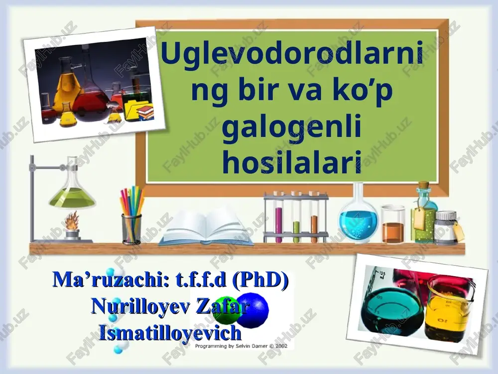 to’yingan galogenli hosilalar — PPT