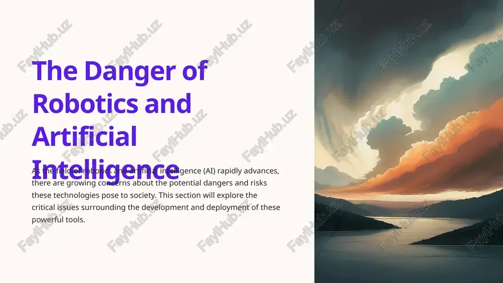 the danger of robotics and artificial intelligence — PPTX