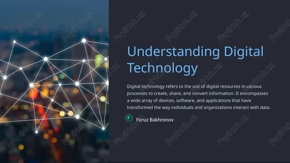 understanding digital technology — PPTX