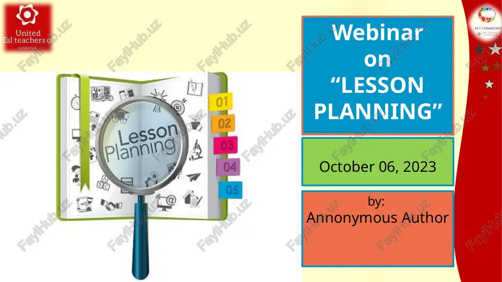 lesson planning — PPTX