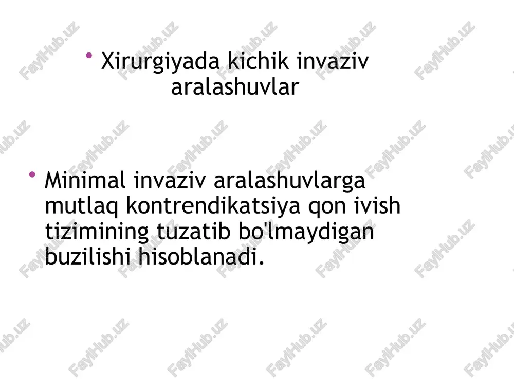 xirurgiyadakichik invazivaralashuvlar — PPTX