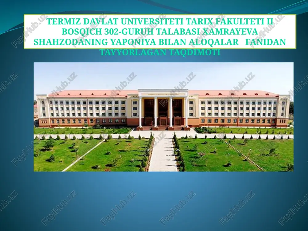 yaponiya talim tizimi — PPTX