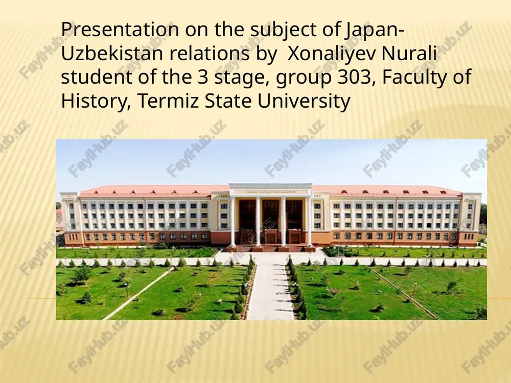 cultural relations between japan and uzbekistan — PPTX