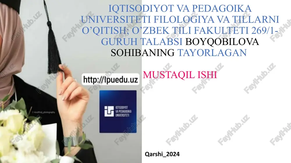 o'zbek tili fakulteti — PPTX