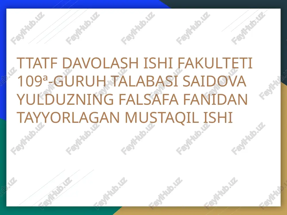 falsafiy g’oyalar, nazariyalar va tarix — PPTX