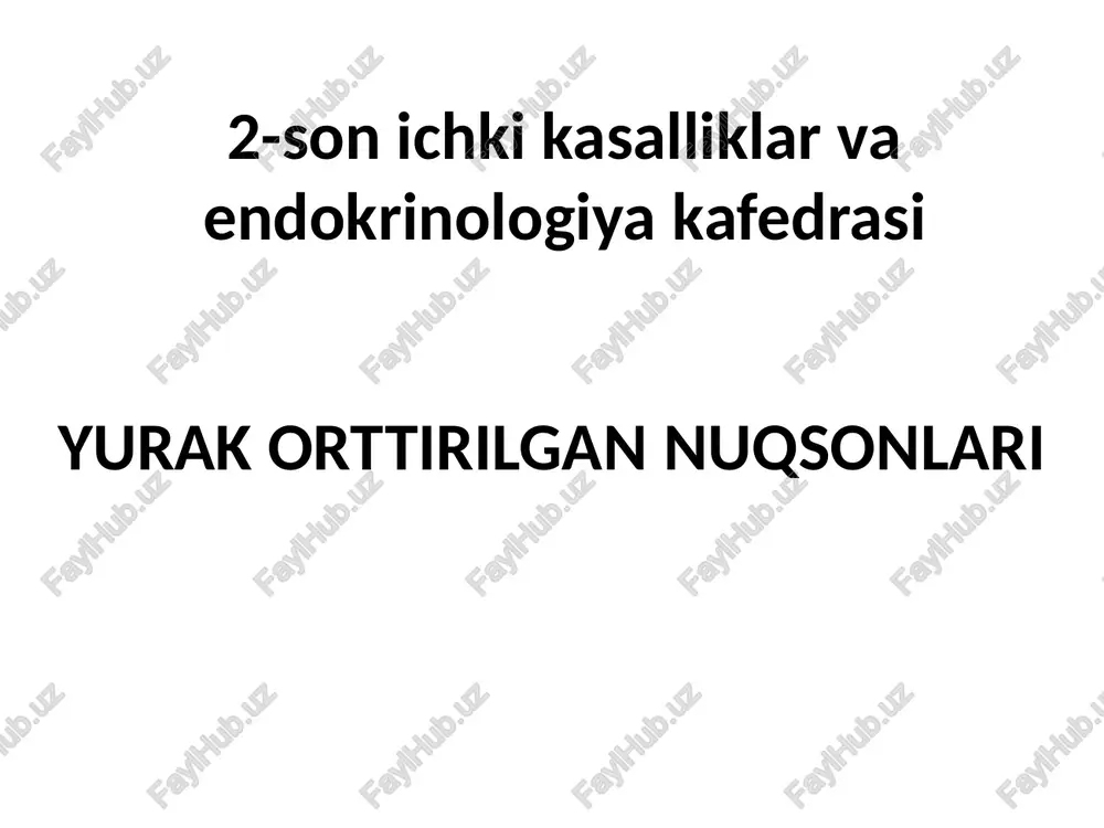 yurak orttirilgannuqsonlari — PPTX
