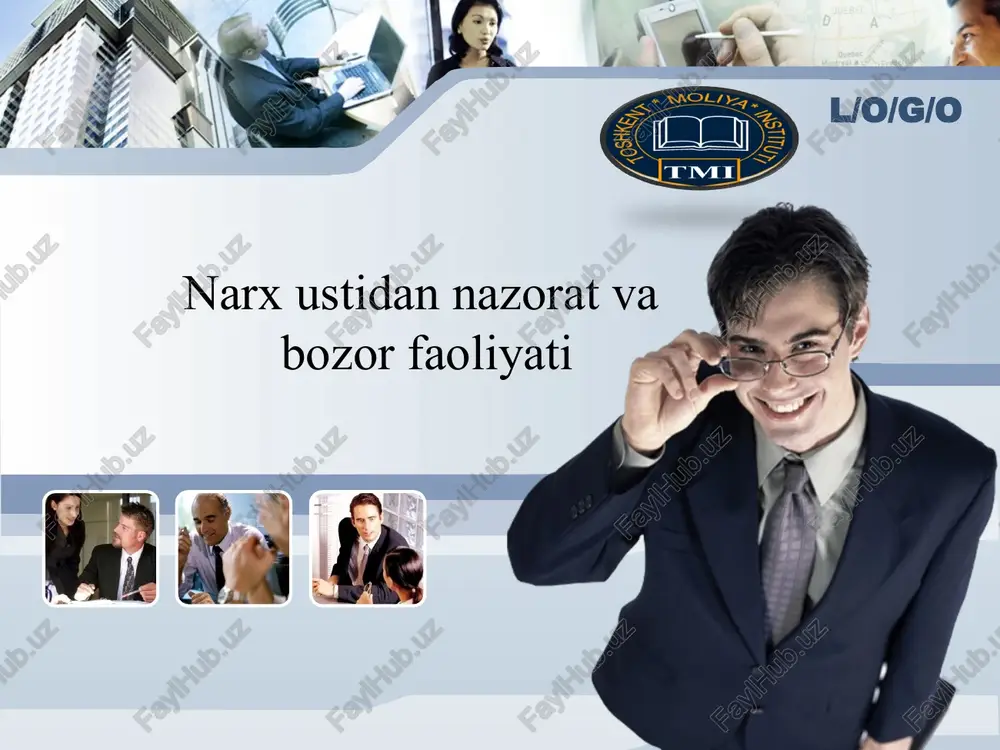 narx ustidan nazorat vabozor faoliyati — PPT