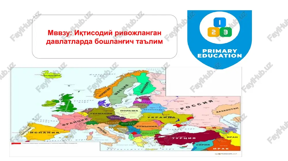 iqtisodiy rivojlangan davlatlarda boshlang'ich ta'lim — PPTX