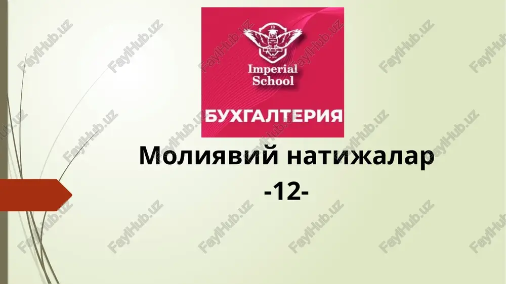 moliyaviy natijalar — PPTX