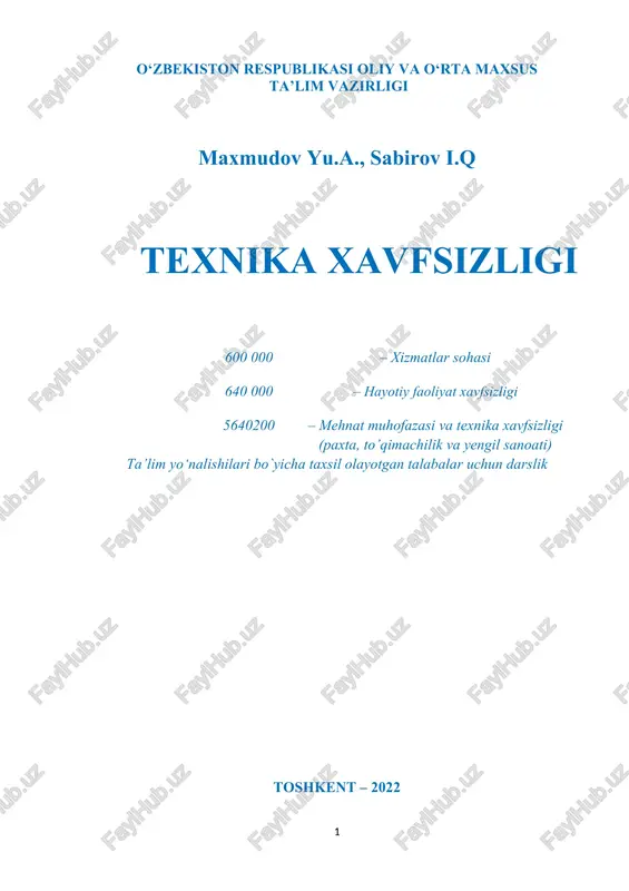 texnika xavfsizligi — DOCX