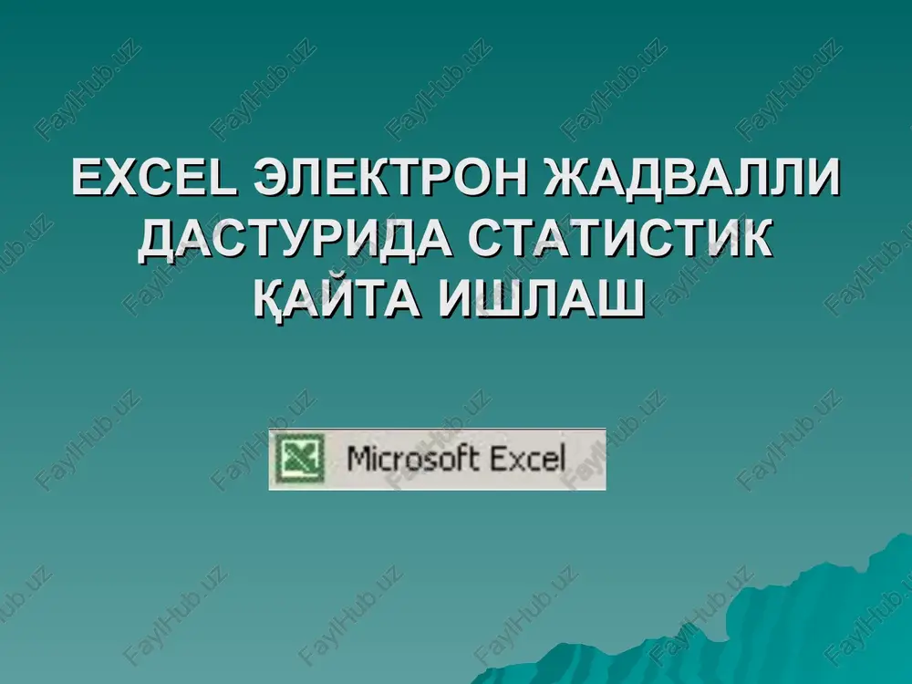 microsoft excel — PPT