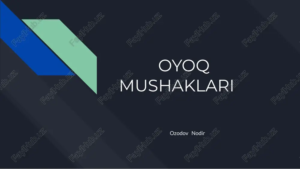 oyoq mushaklari — PPTX