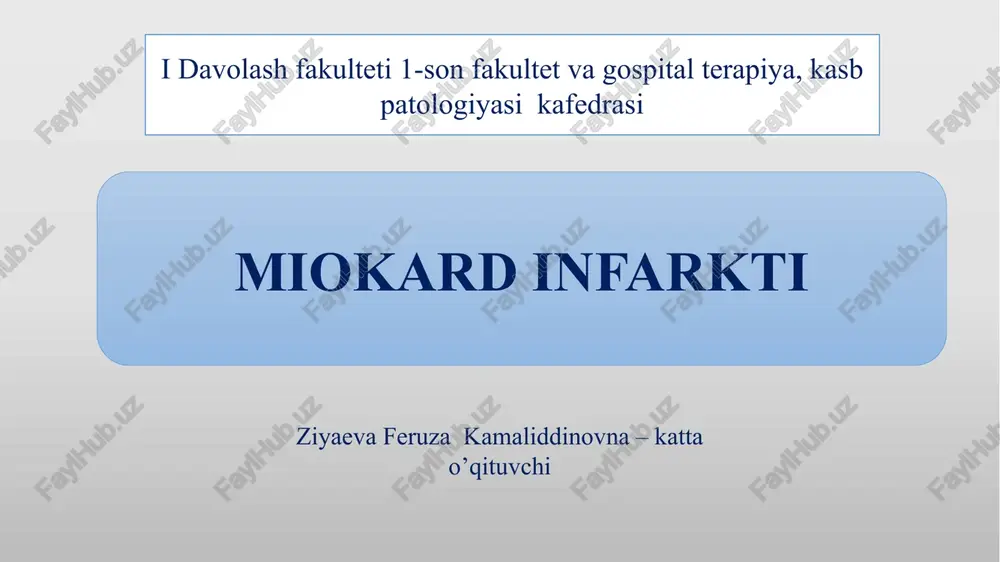 myocard infarkti — PPTX