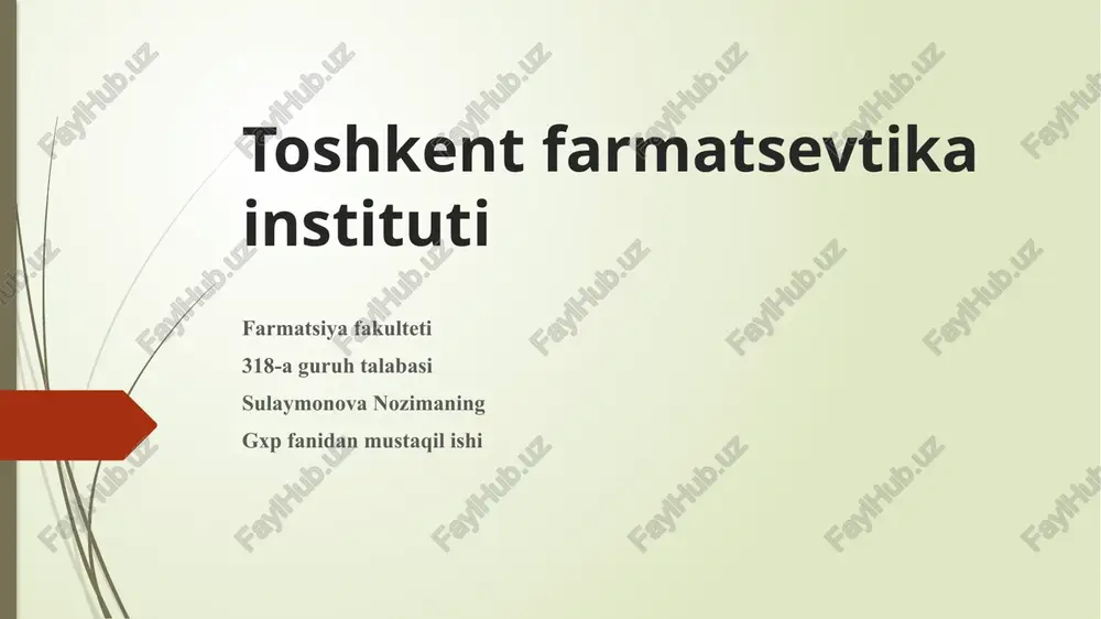 yaxshi dorixona amaliyoti.(gpp) — PPTX