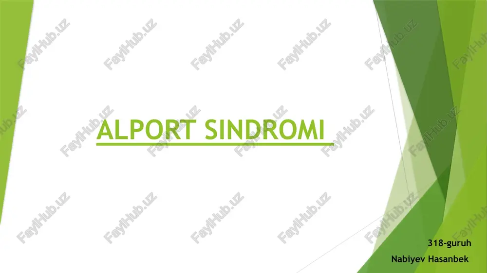 alport sindromi — PPTX