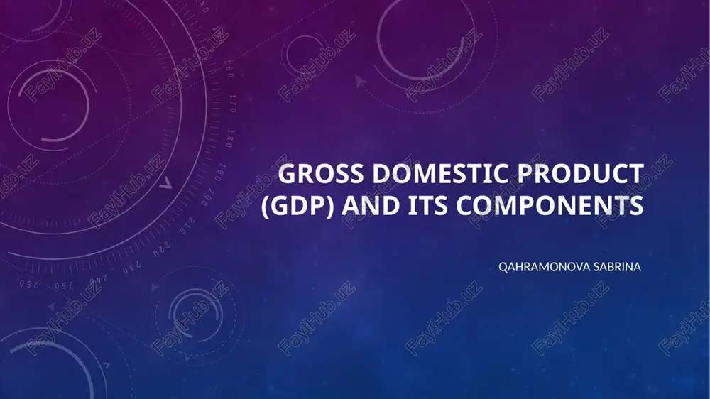 gross domestic product (gdp) and its components — PPTX