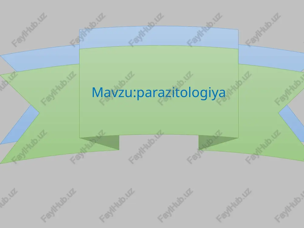 parazitologiya — PPTX