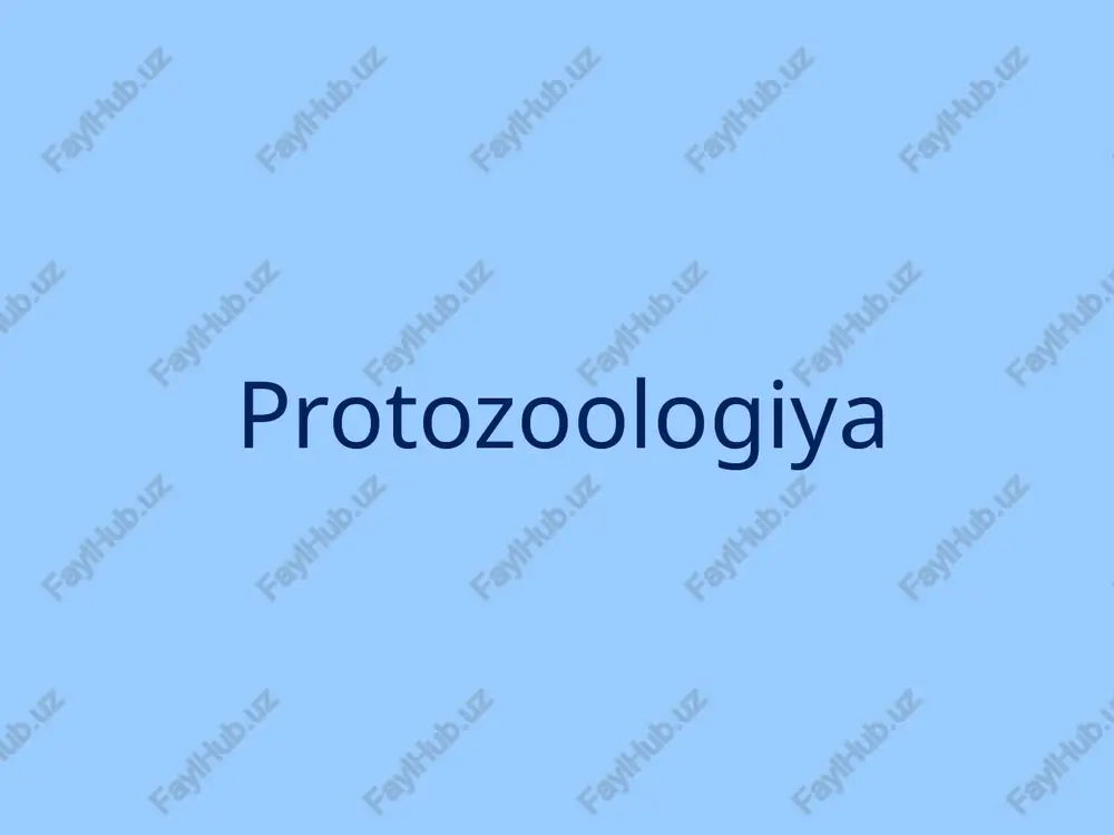 protozoologiya — PPTX