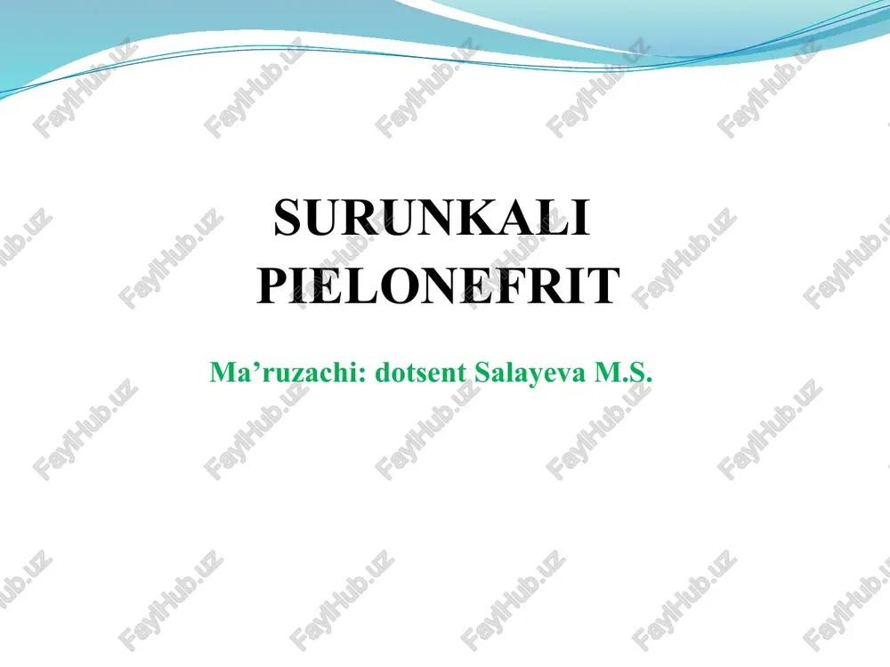surunkali pielonefrit — PPTX