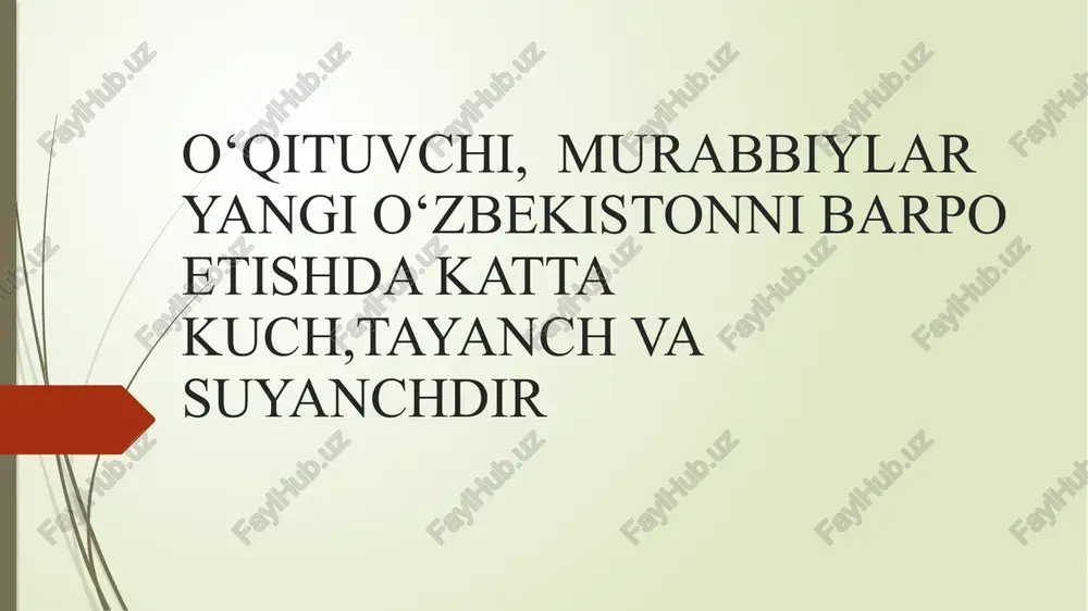 o‘qituvchi, murabbiylar — PPTX