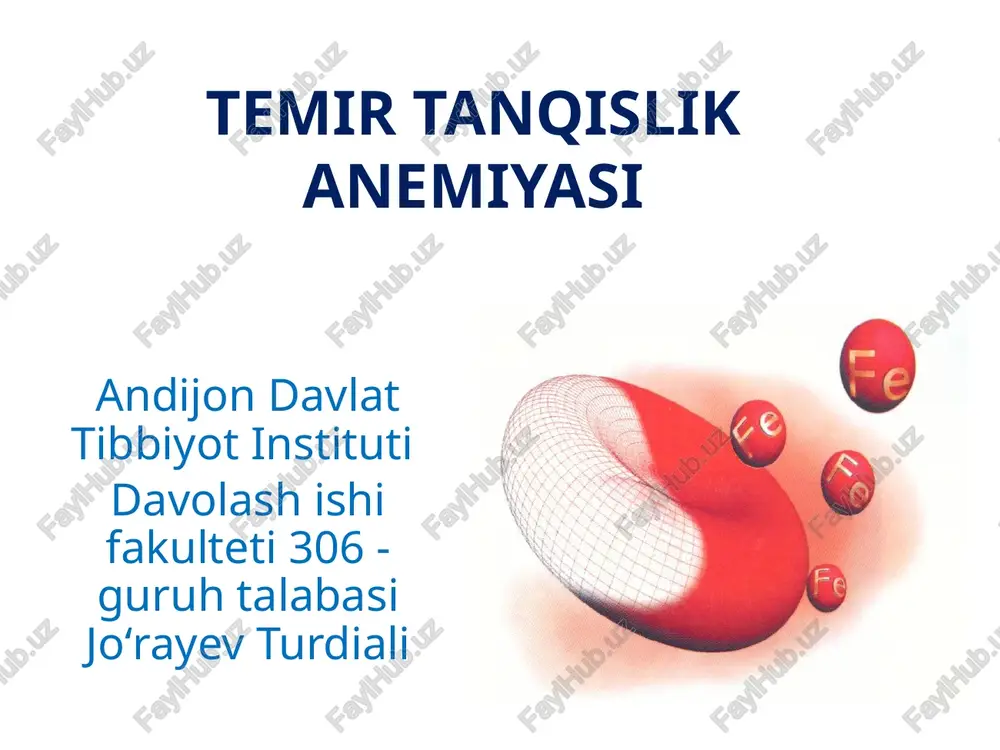 temir tanqislik anemiyasi — PPTX