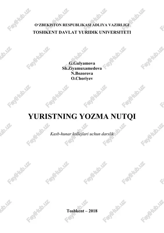 yuristning yozma nutqi — DOCX