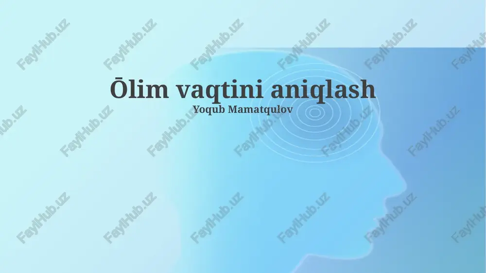 olim vaqtini aniqlash — PPTX