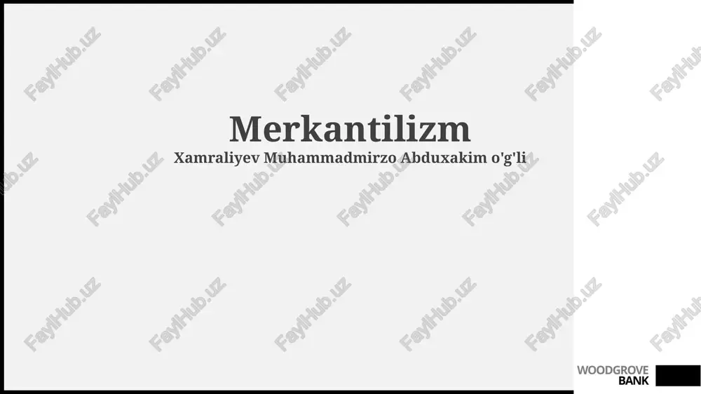 merkantilizm — PPTX
