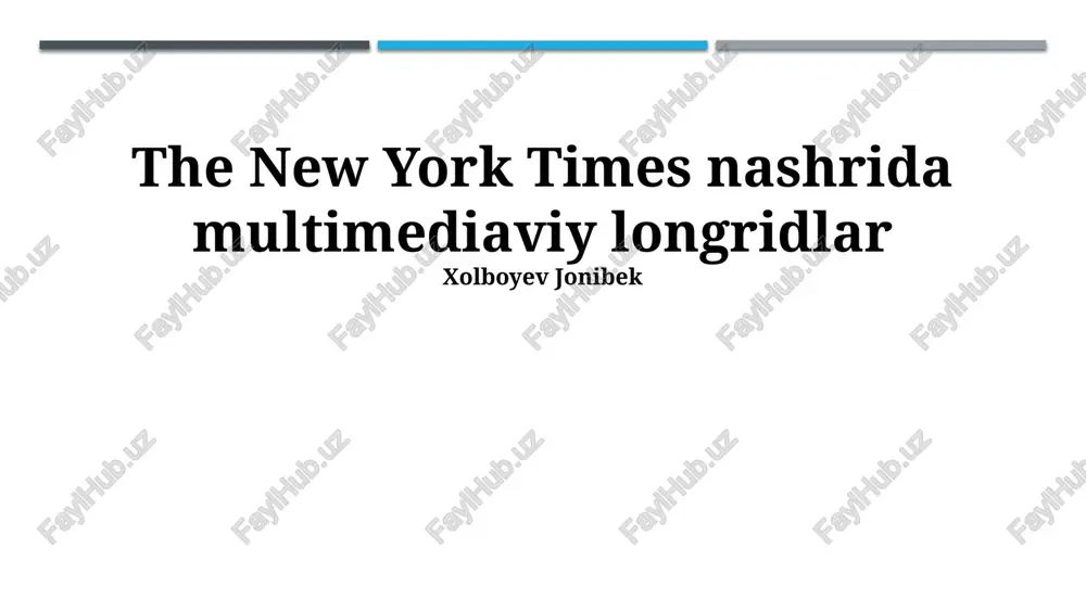 the new york times multimedia longridlar — PPTX