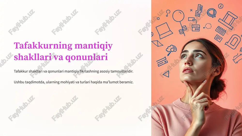 tafakkurning mantiqiy shakllari va qonunlari — PPTX