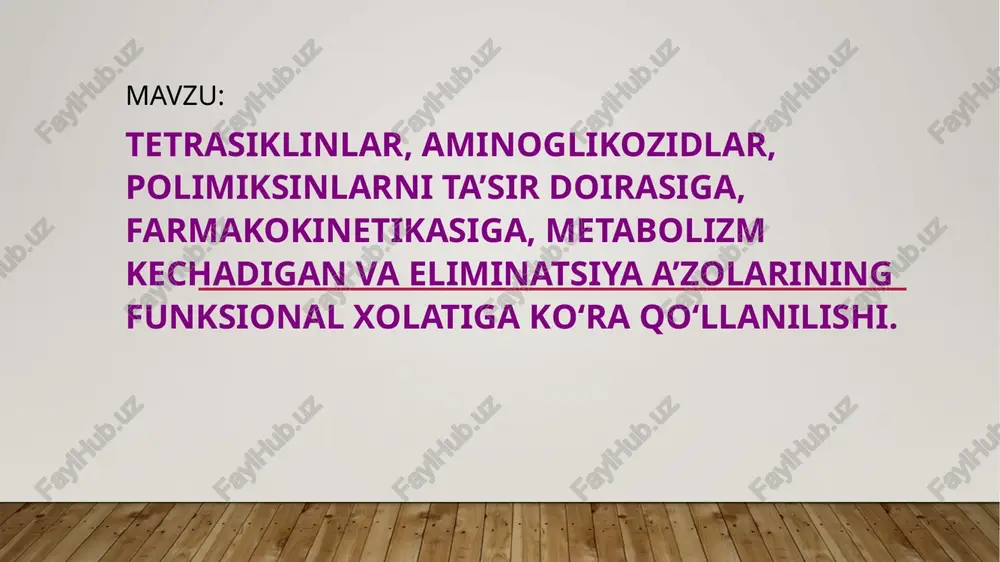 tetrasiklinlar — PPTX
