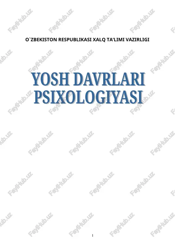 yosh davrlari psixologiyasi — DOC