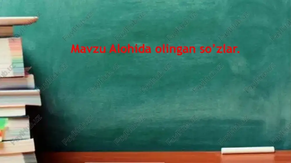 alohidaolinganso’zlar — PPTX