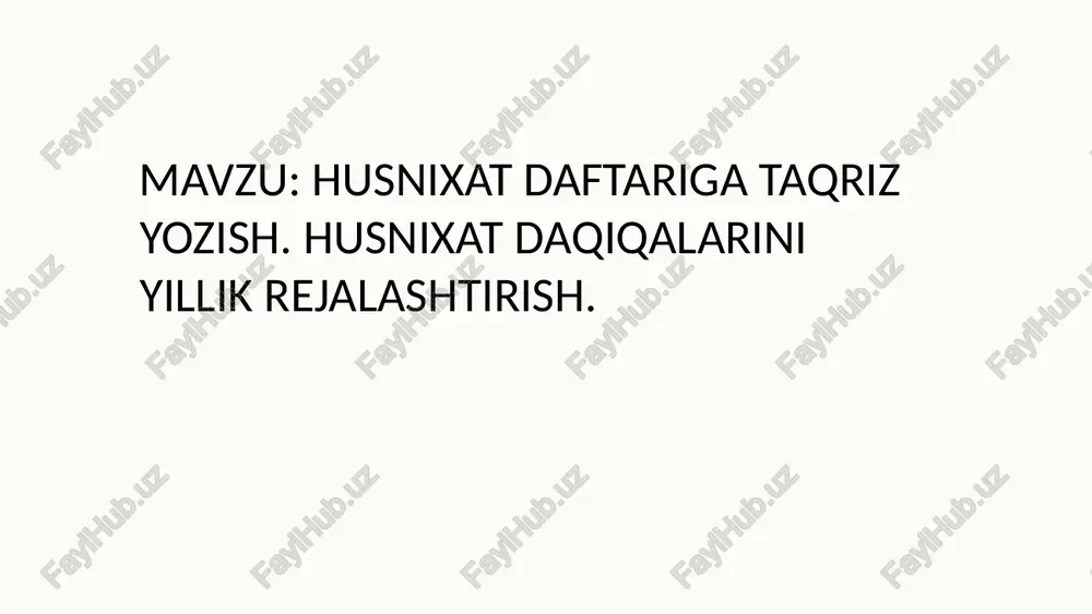 husnixat daftari — PPTX