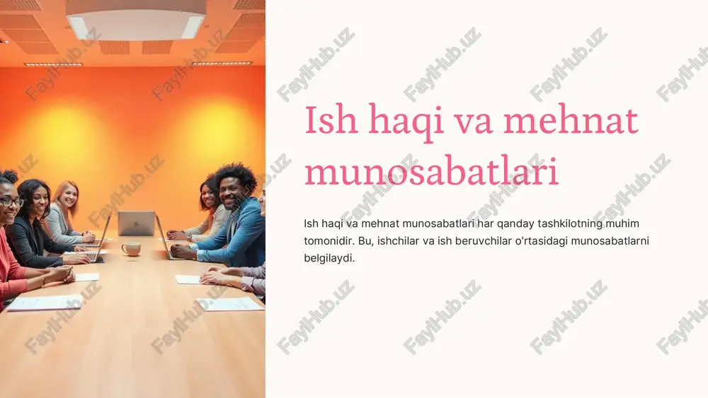 ish haqi va mehnat munosabatlari — PDF