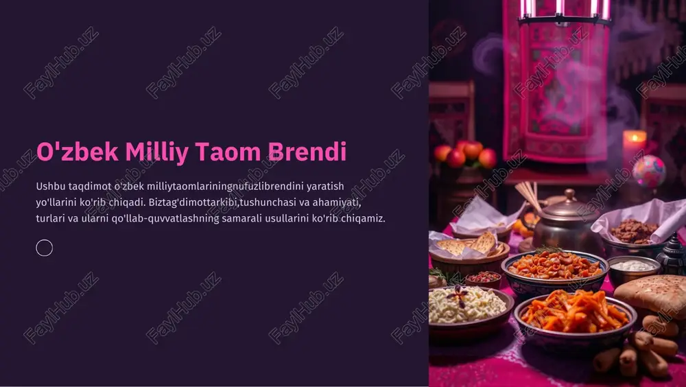 o'zbek milliy taom brendi — PDF