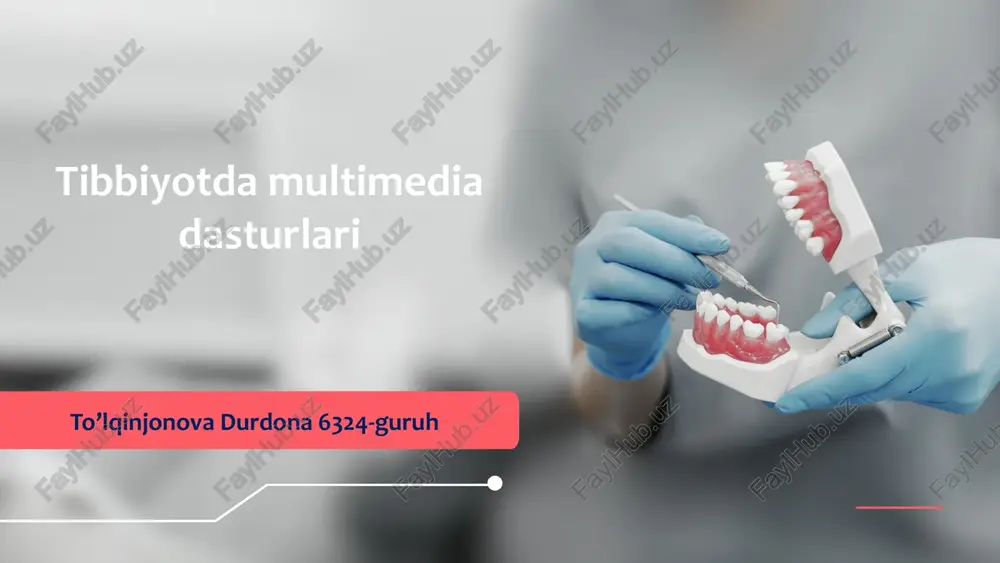tibbiyotda multimediadasturlari — PPTX