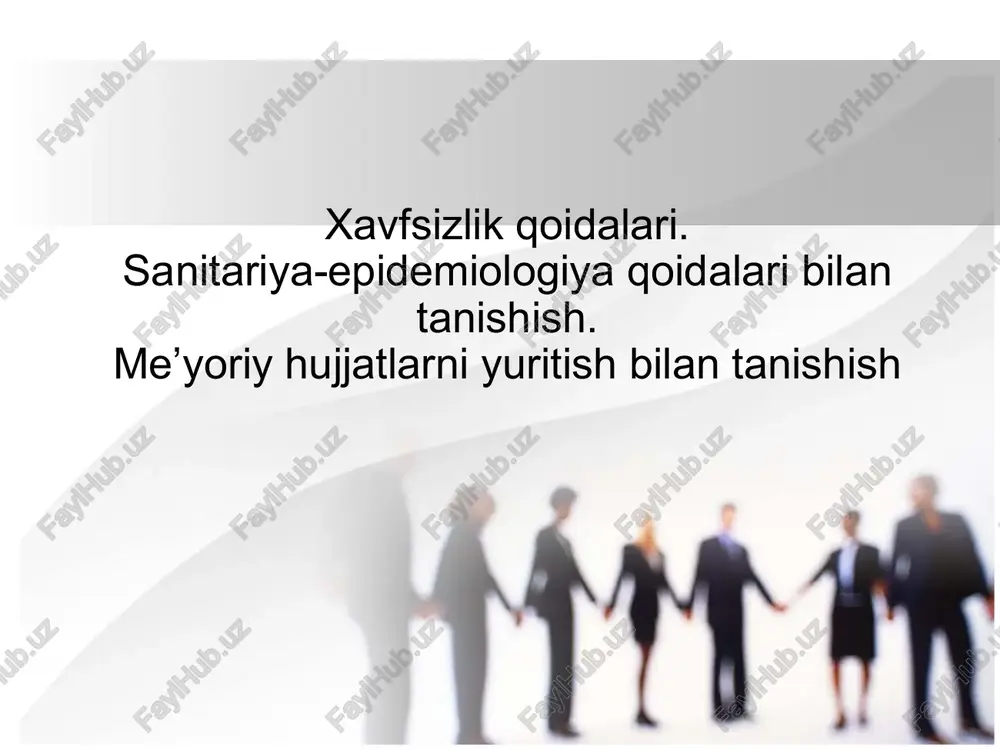 xavfsizlik qoidalari — PPTX