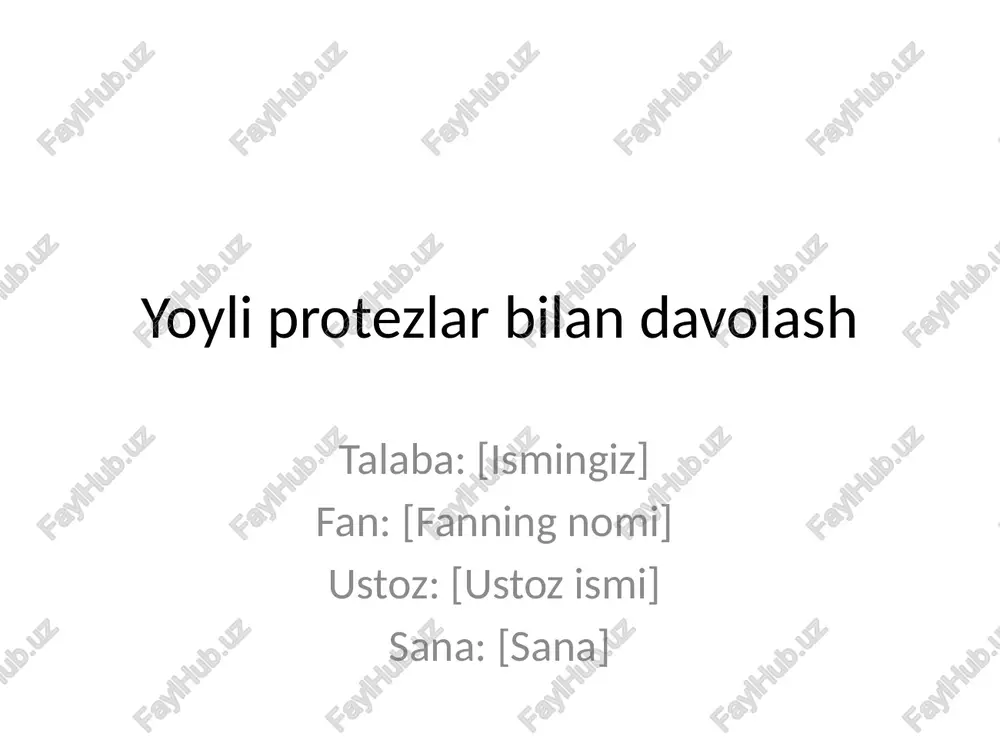 yoyli protezlar — PPTX