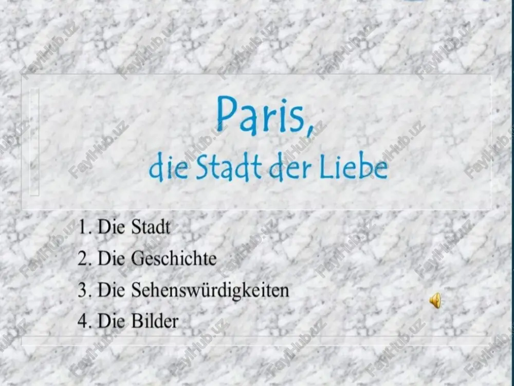 paris, die stadt der liebe — PPTX