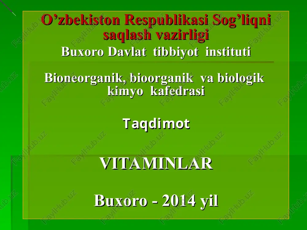 vitaminlar — PPT