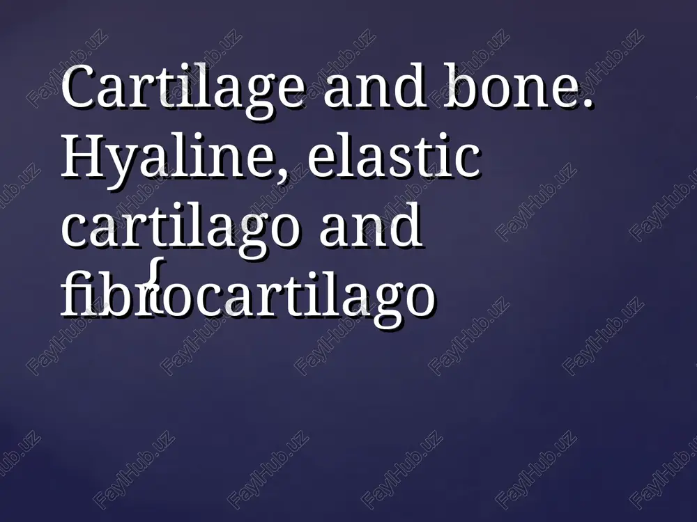 cartilage and bone — PPT