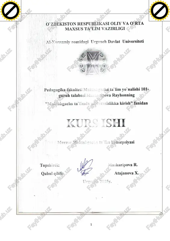 maktabgacha tarbiya muassasalari — DOCX