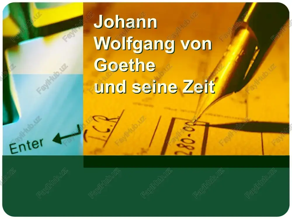 johann wolfgang von goetheund seine zeit — PPT