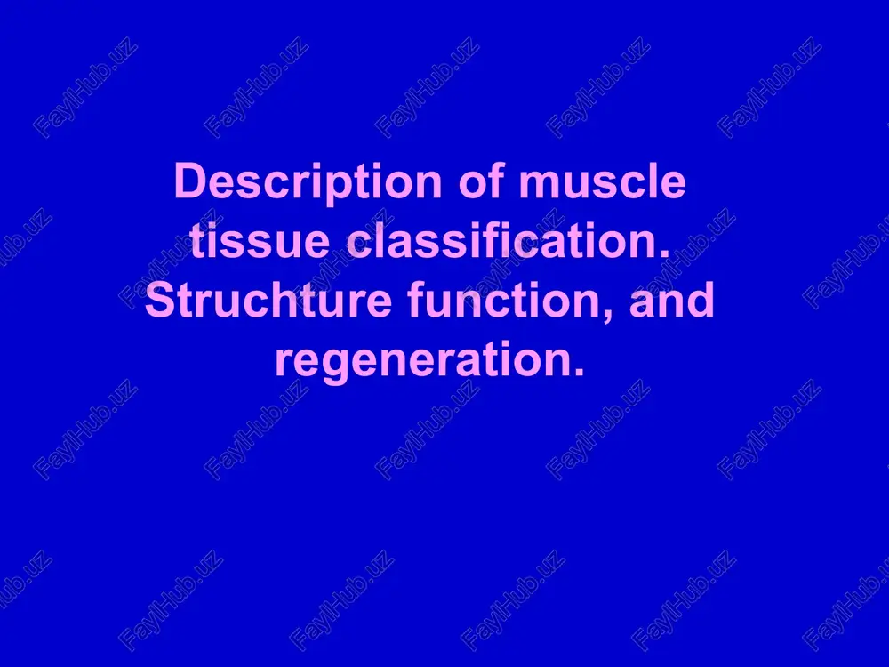 muscle tissue classification — PPT