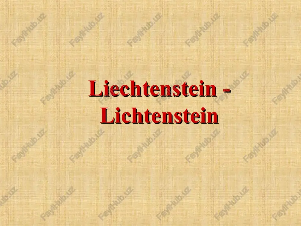 liechtenstein-lichtenstein — PPT