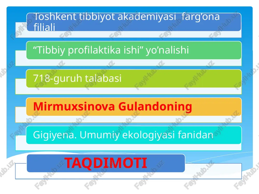 ichimlik suvini sifatini yaxshilashdagi asosiy usullar — PPTX